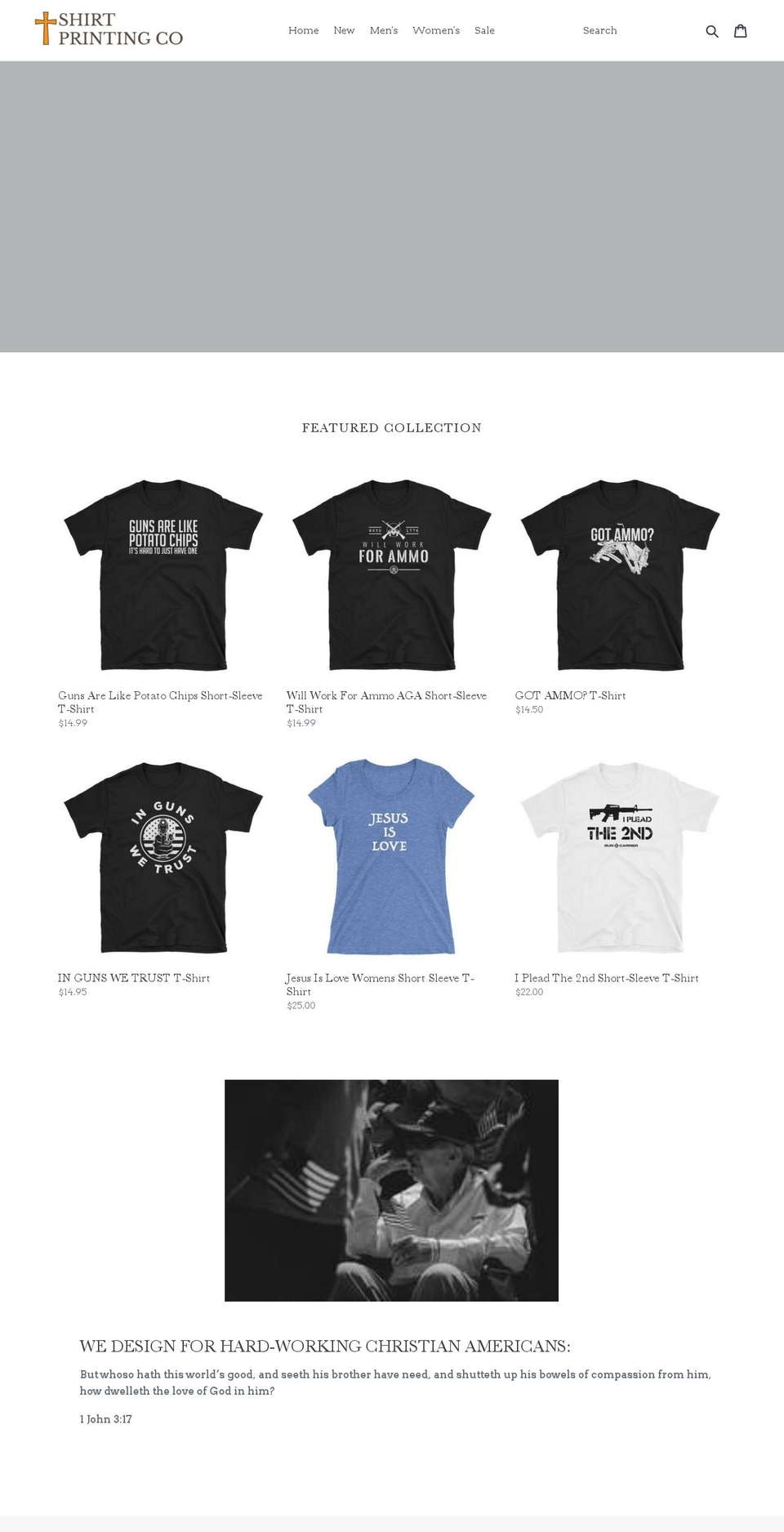 tshirtprintingco.com — Shopify storefront screenshot