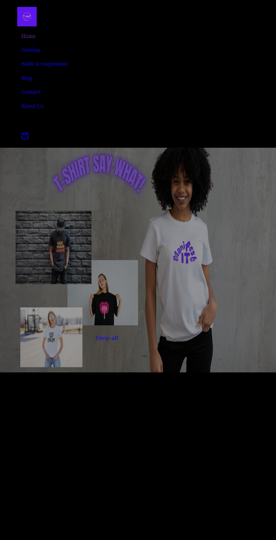 tshirtsaywhat.com shopify website screenshot