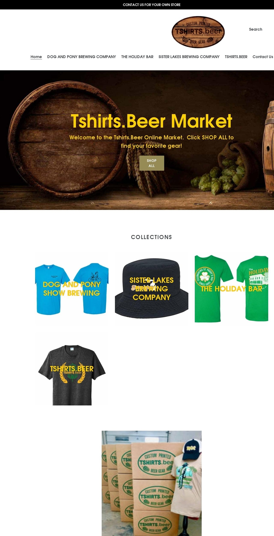 tshirtsbeer.myshopify.com shopify website screenshot