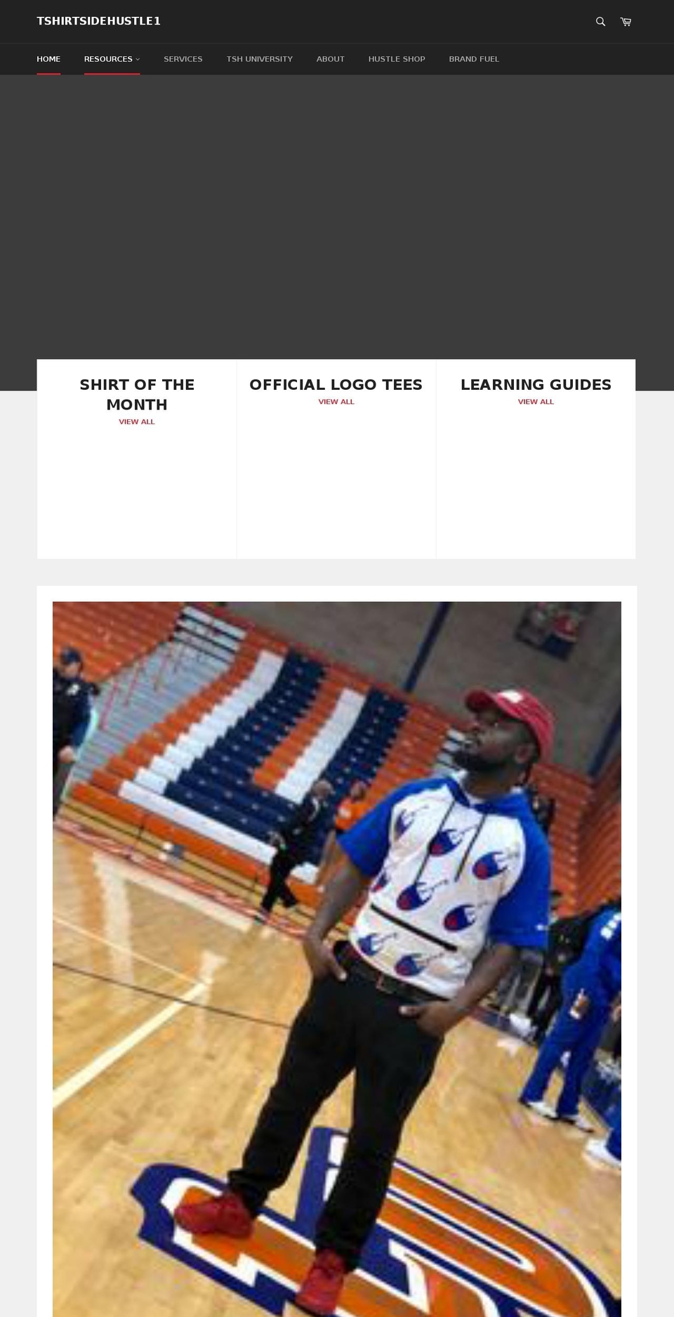 tshirtsidehustle.com shopify website screenshot