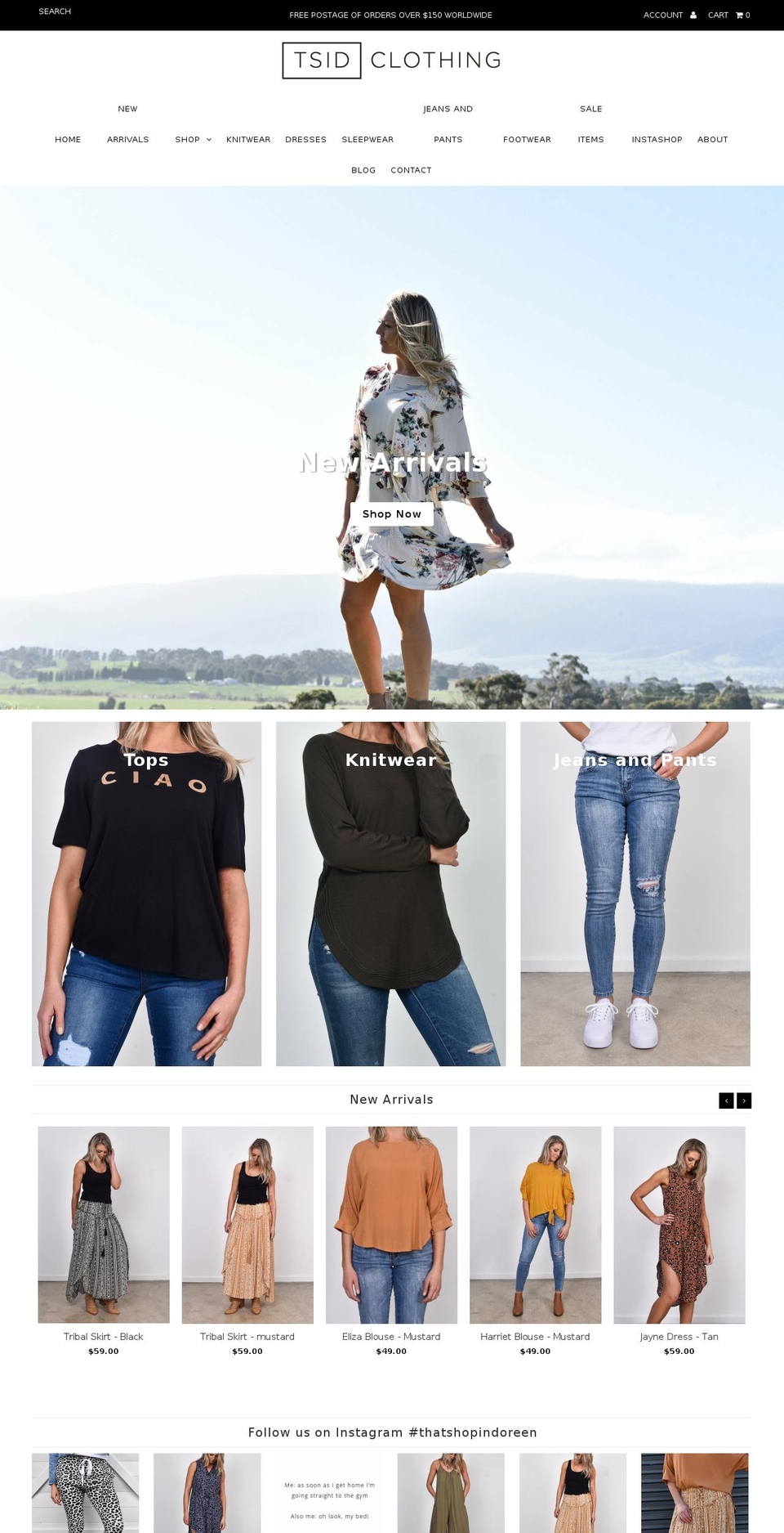 THF-DEV Shopify theme site example tsidclothing.com.au