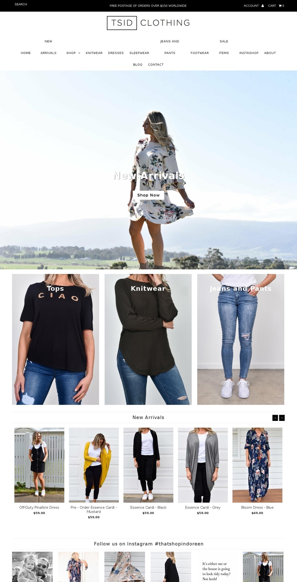 THF-DEV Shopify theme site example tsidclothing.com