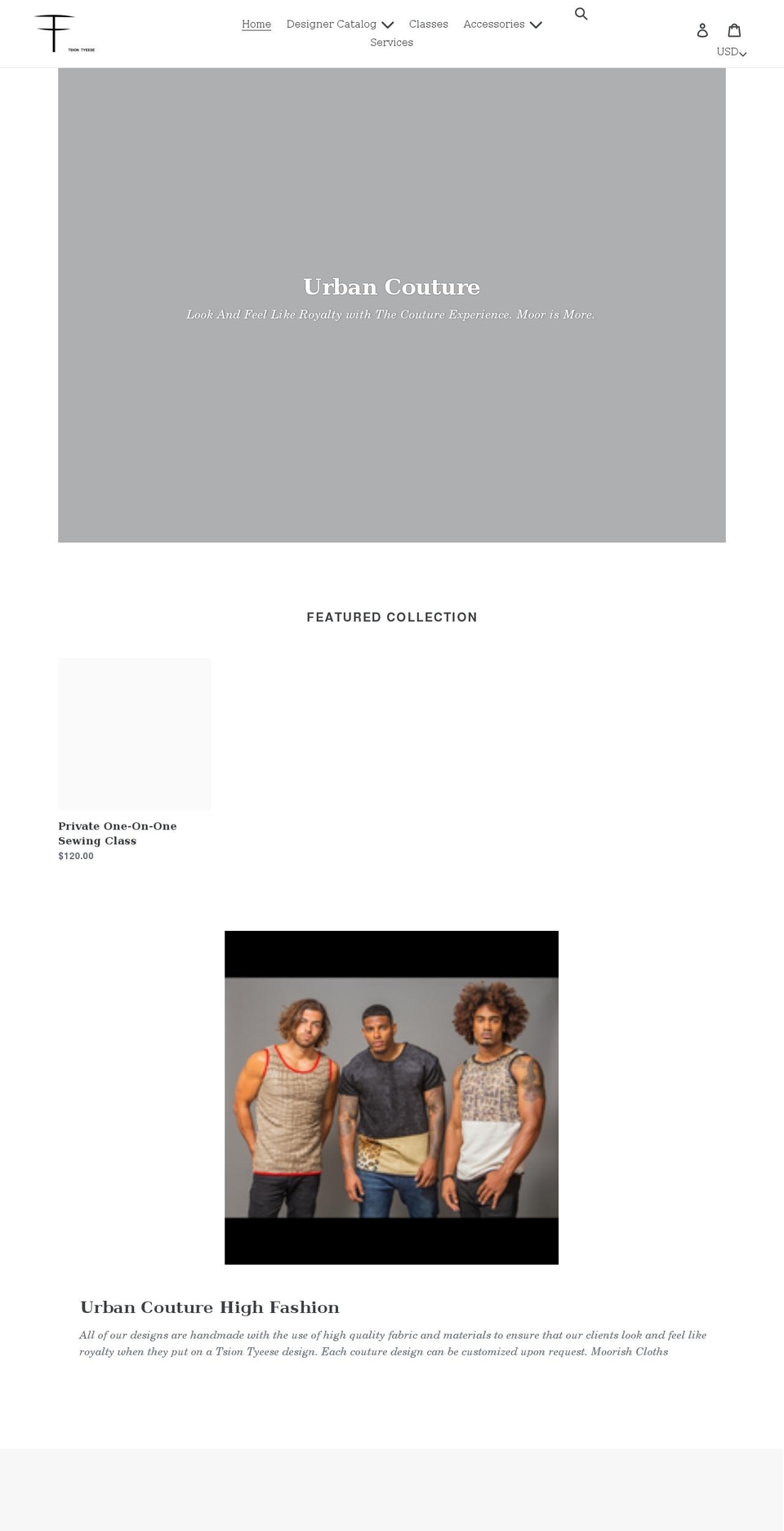 tsiont.com shopify website screenshot
