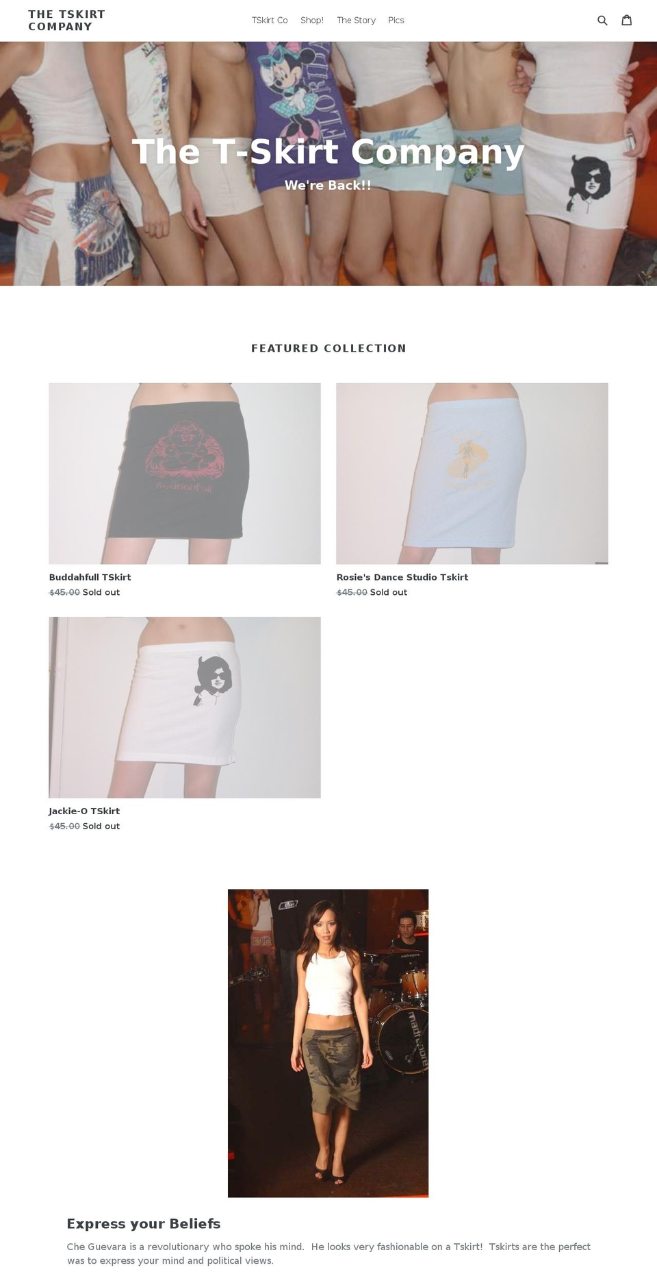tskirtco.com — Shopify storefront screenshot