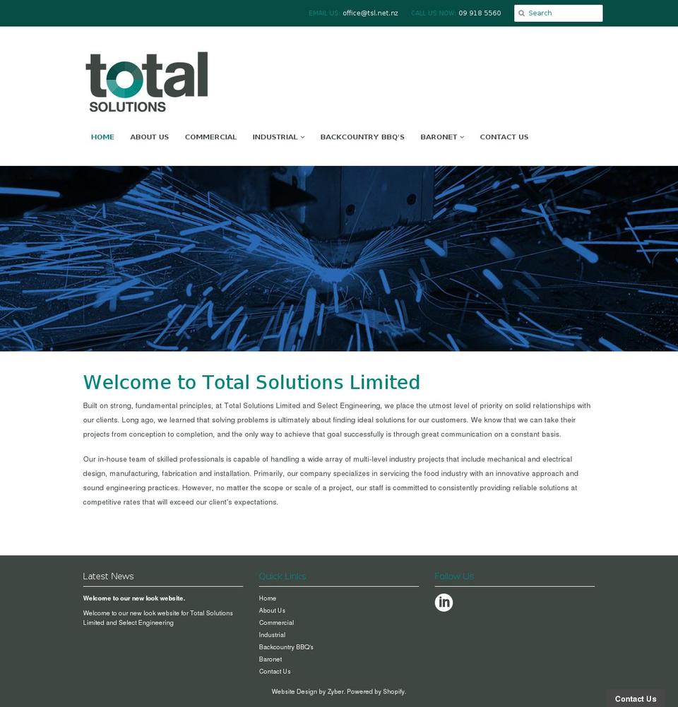 tsl.net.nz shopify website screenshot