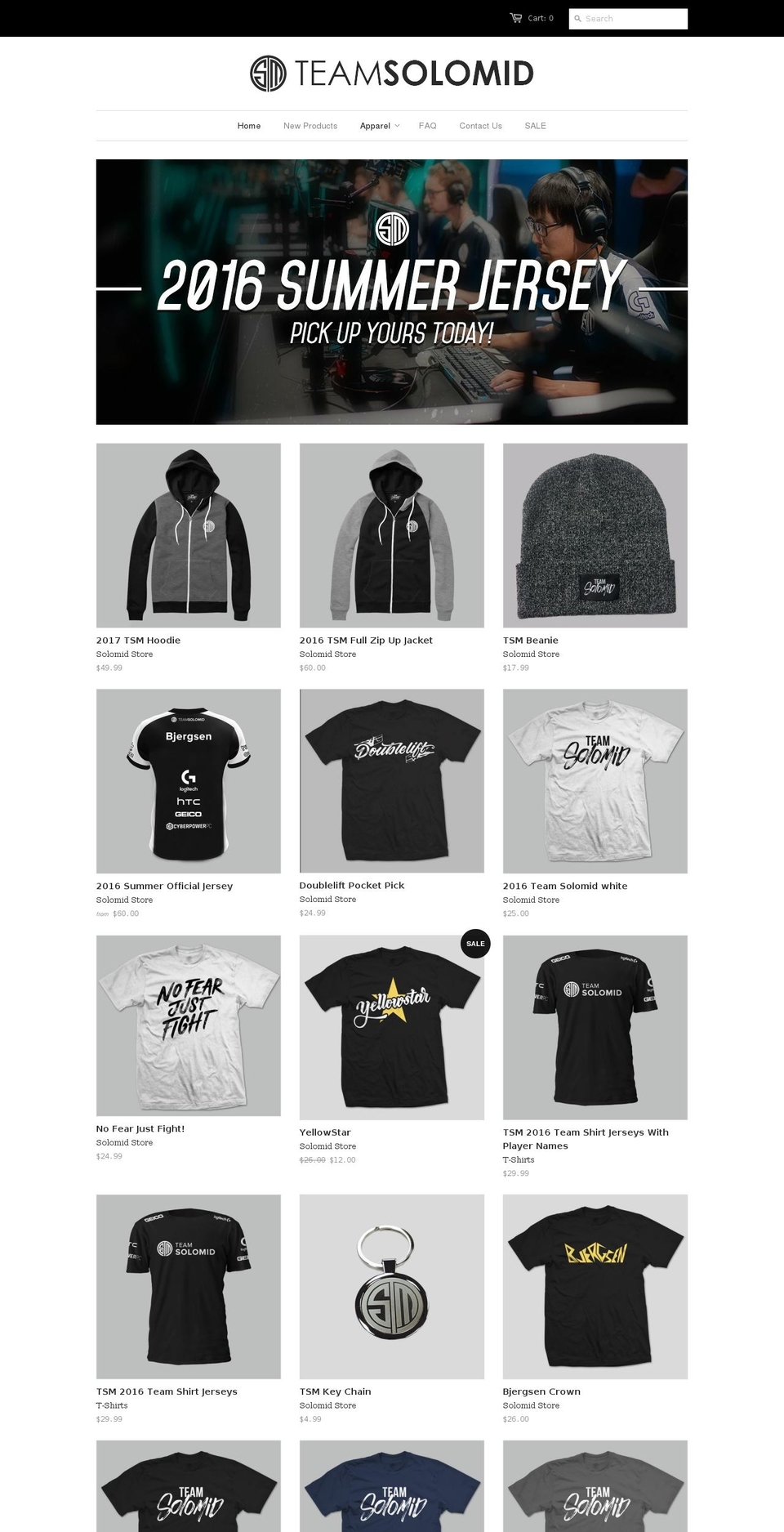 tsmshop.com shopify website screenshot