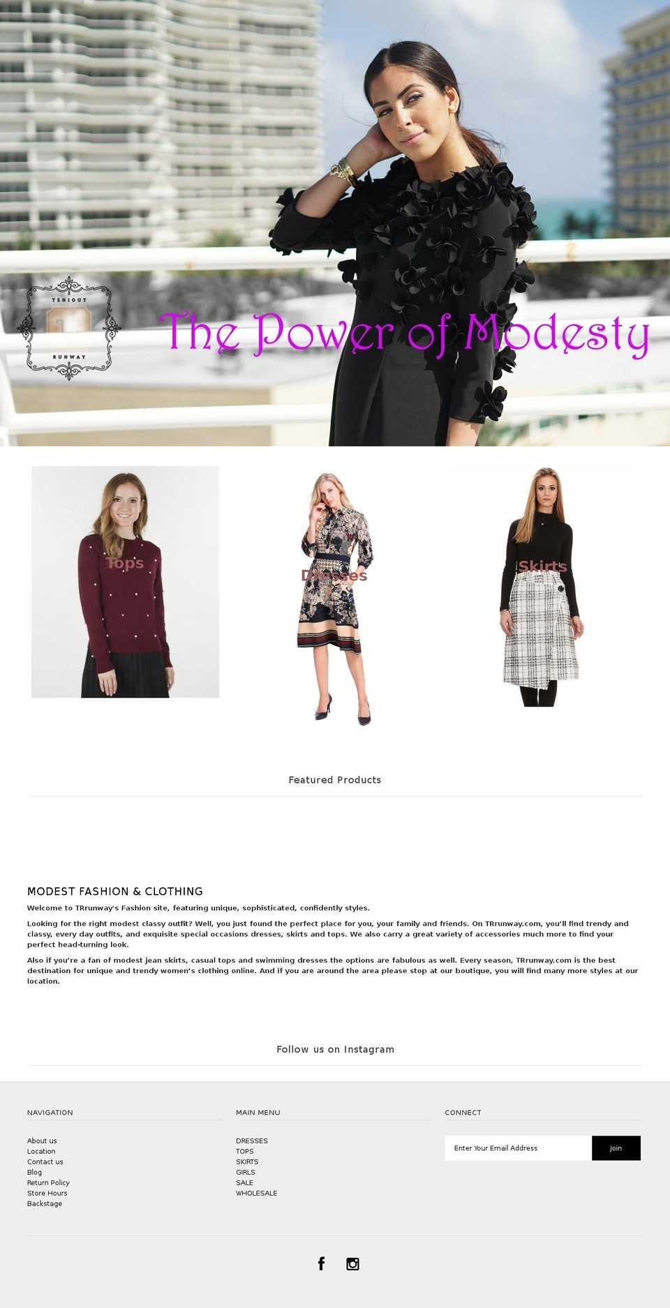 tsniutrunway.com shopify website screenshot