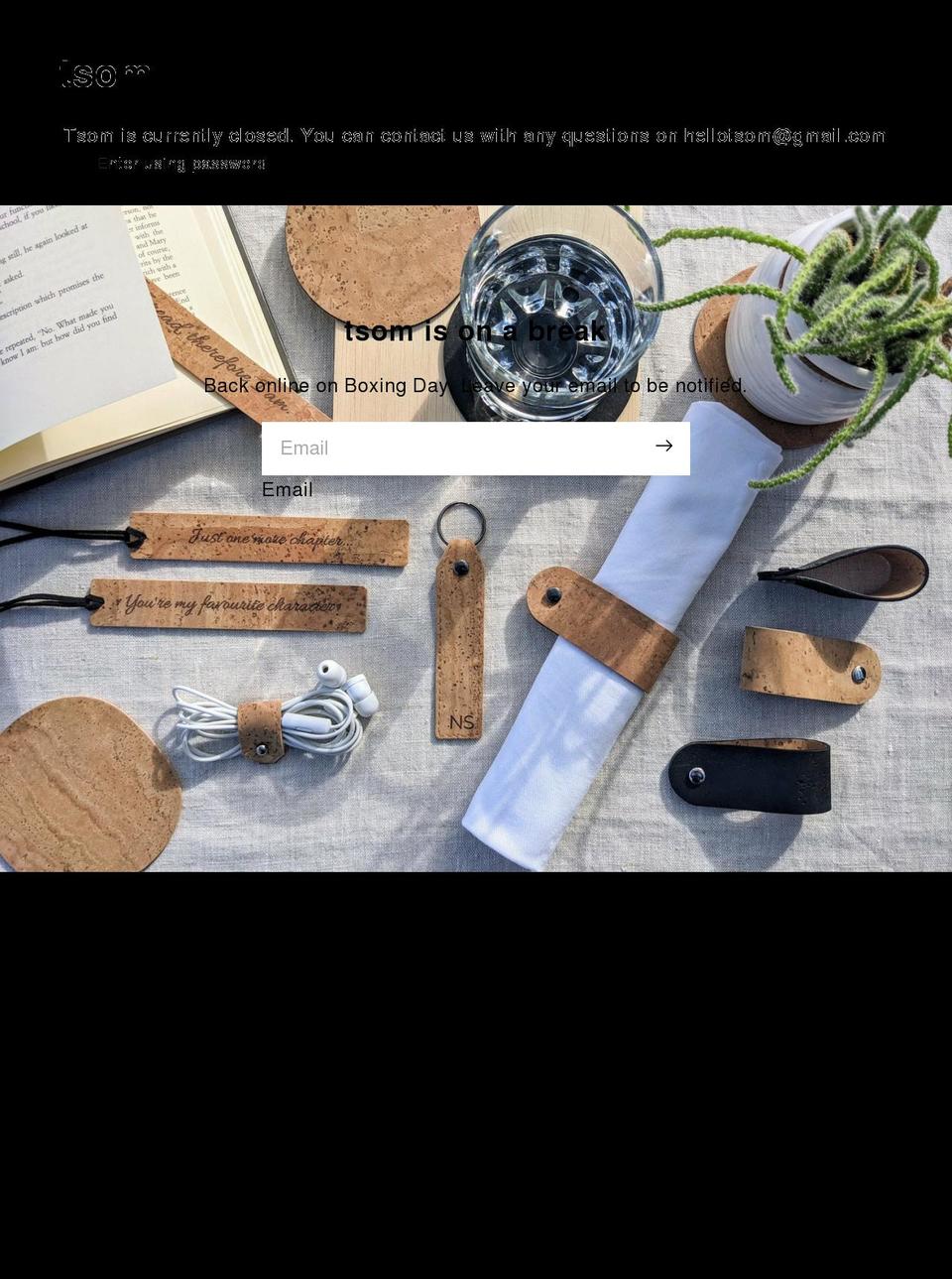 tsomdesign.com.au shopify website screenshot
