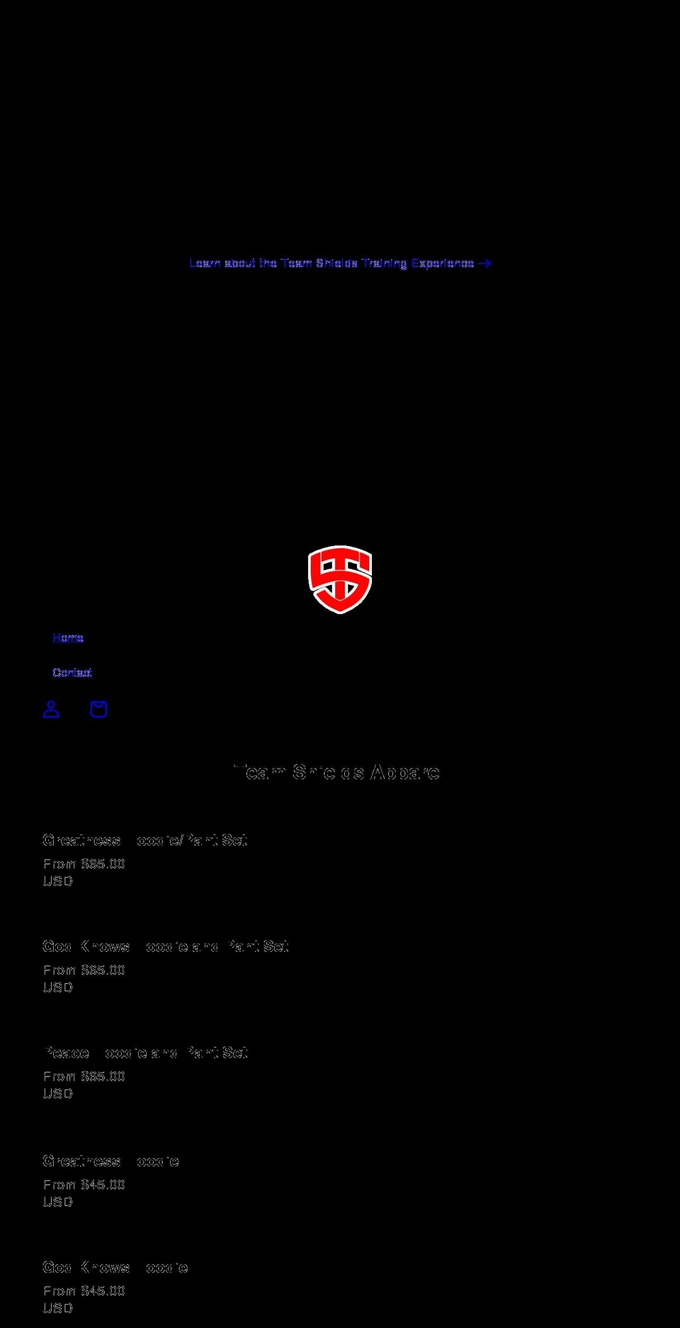 tssapparel.com shopify website screenshot