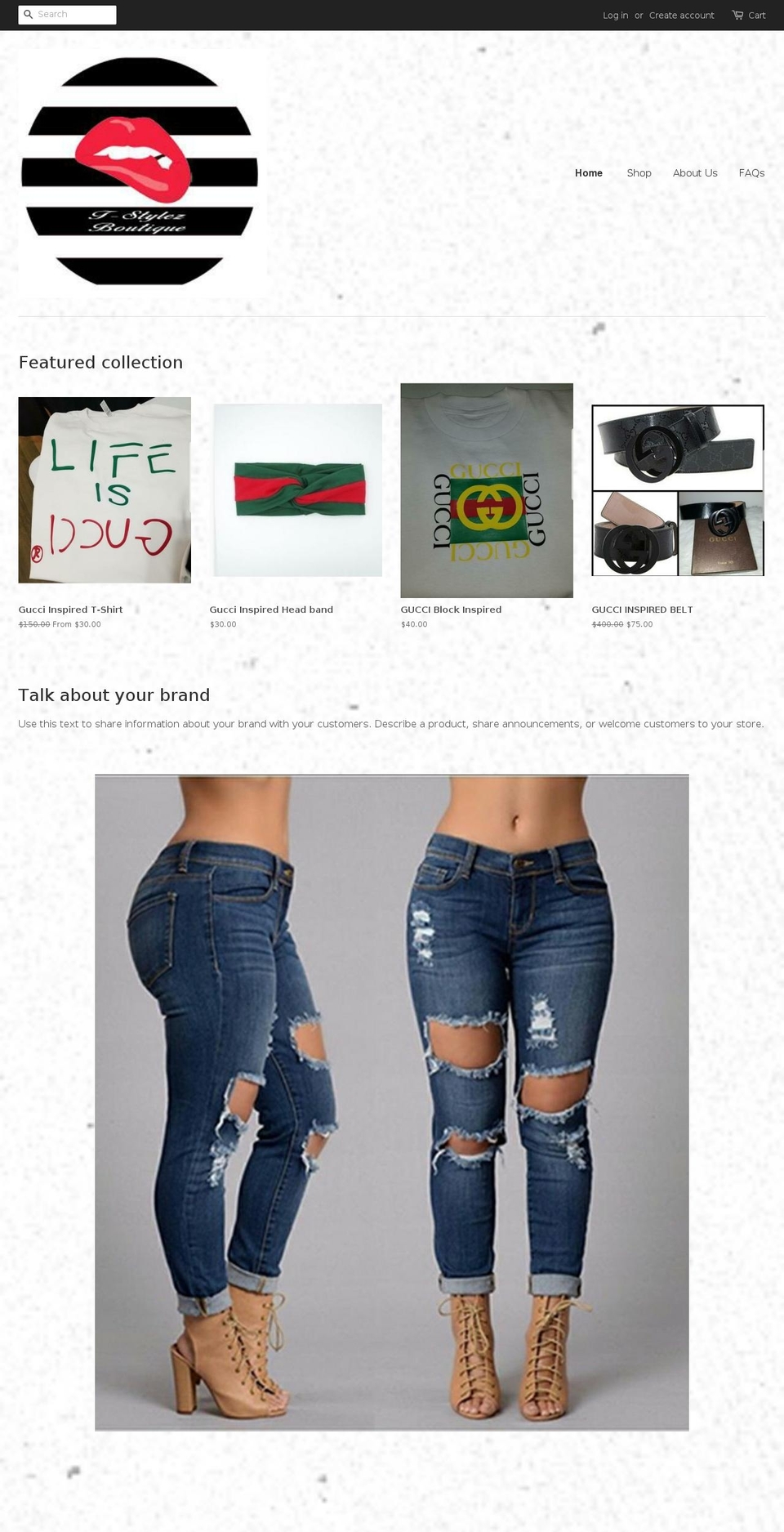 tstylezboutique.com — Shopify storefront screenshot