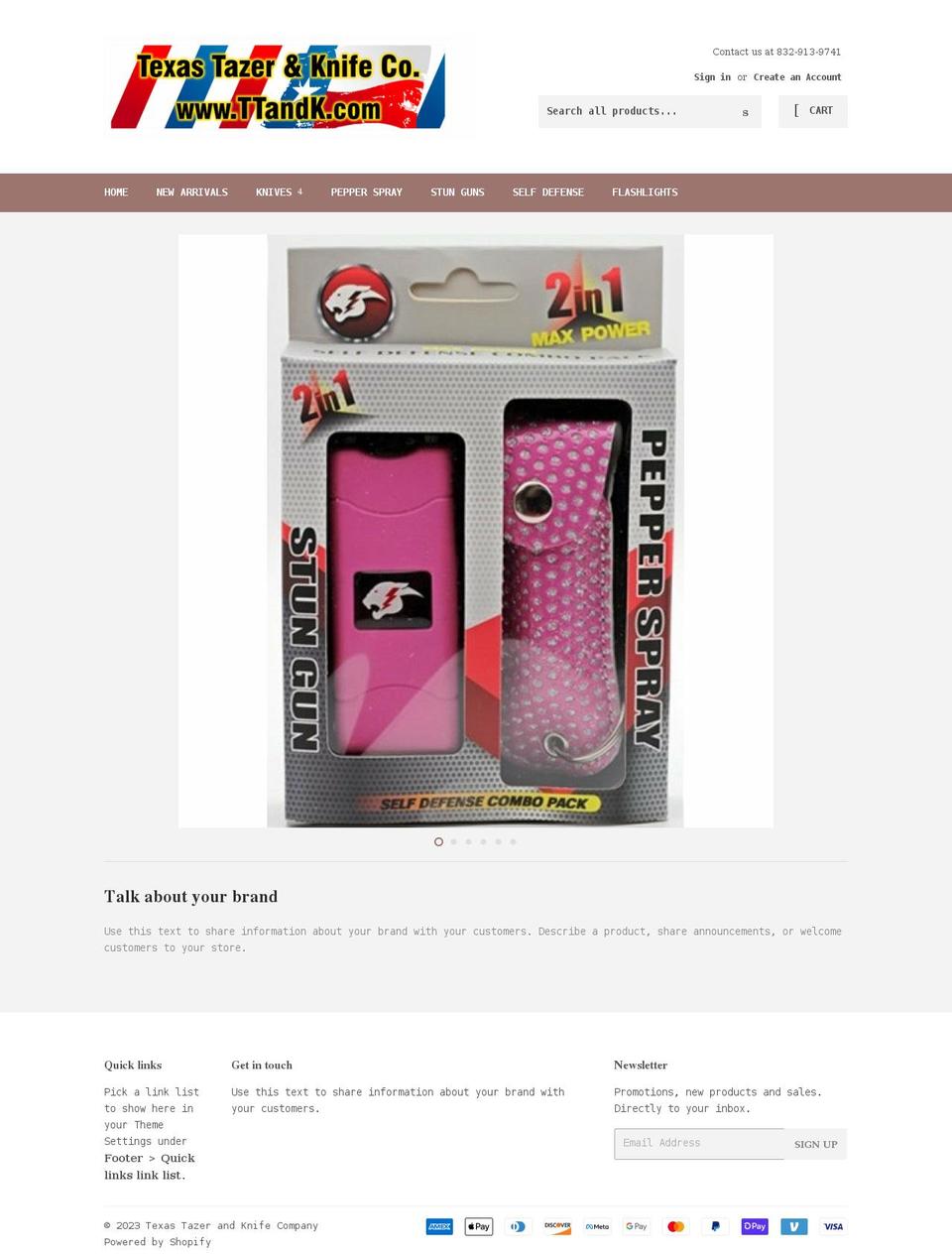 ttandk.com shopify website screenshot