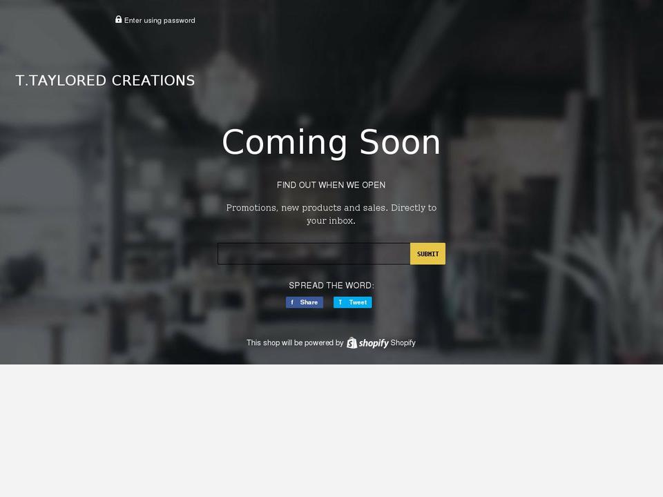 ttayloredcreations.com shopify website screenshot