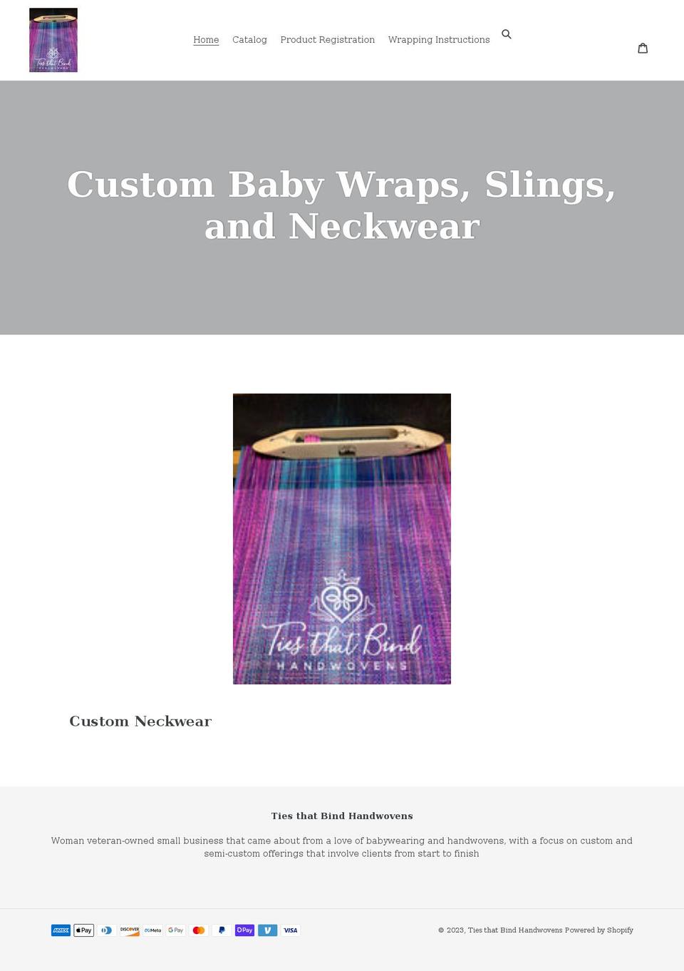 ttbhandwovens.com shopify website screenshot