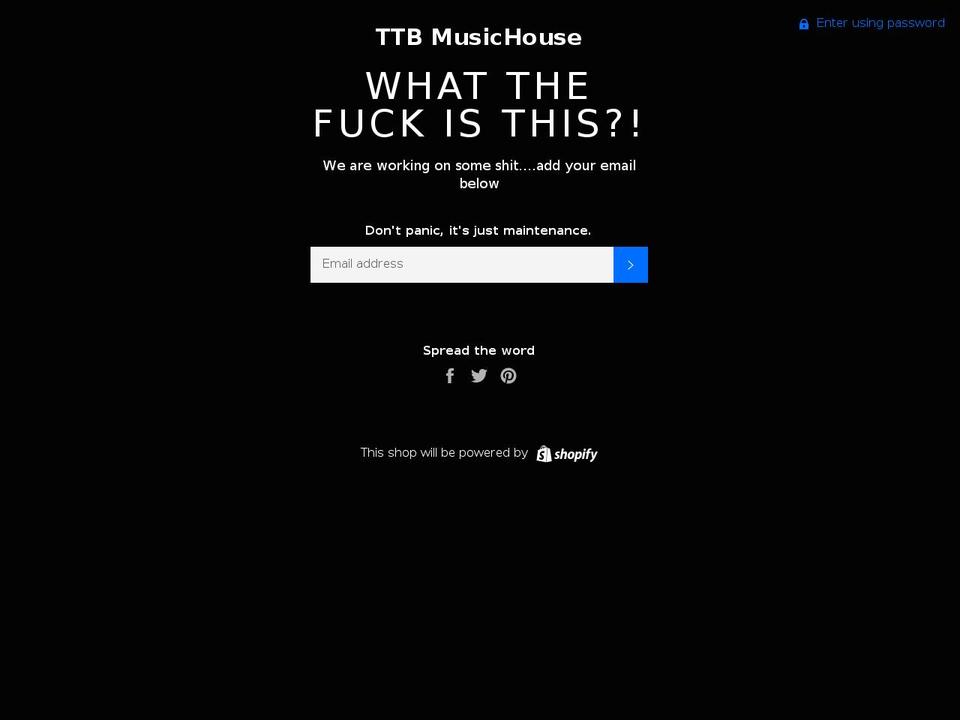 ttbmusichouse.com shopify website screenshot