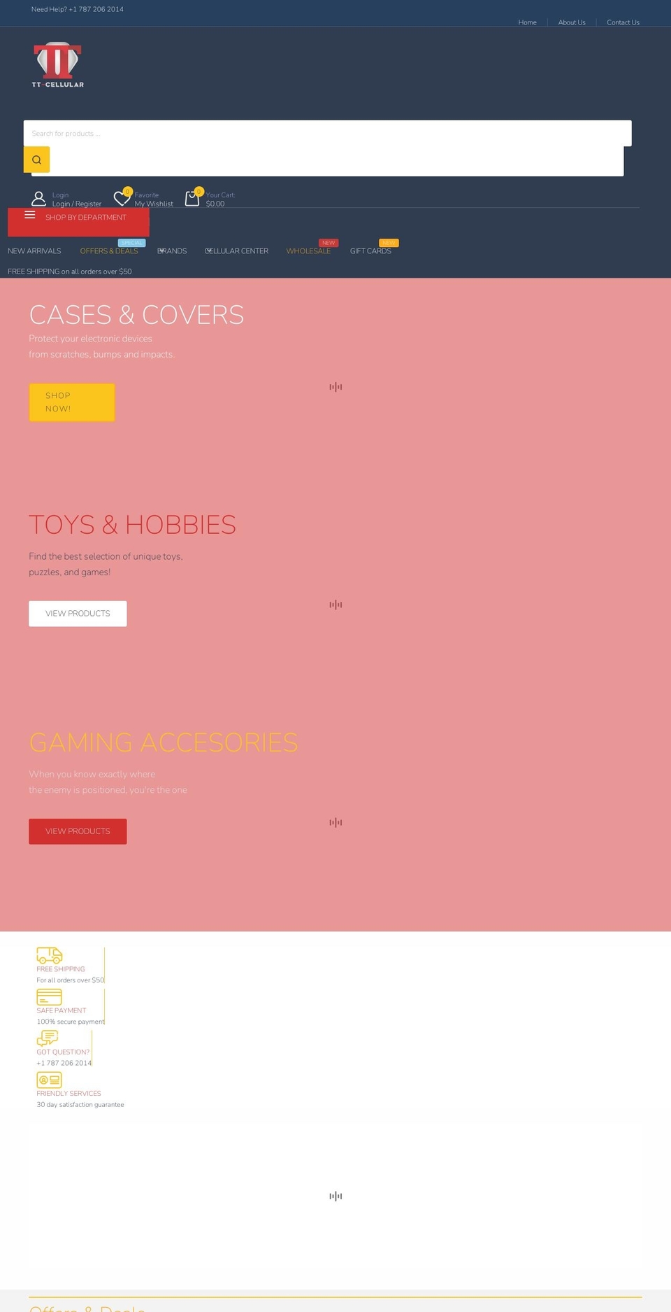 ttcellular.com shopify website screenshot