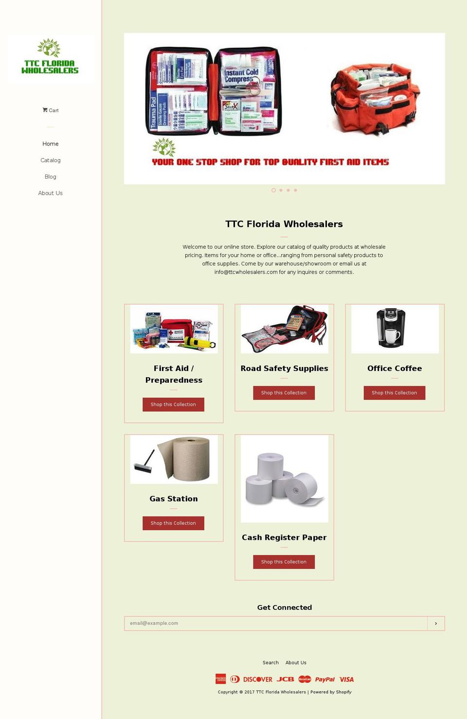 ttcwholesalers.com shopify website screenshot