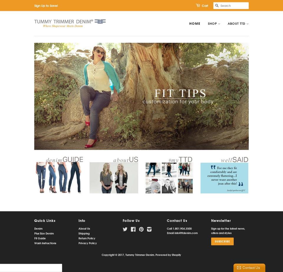 ttdenim.com shopify website screenshot