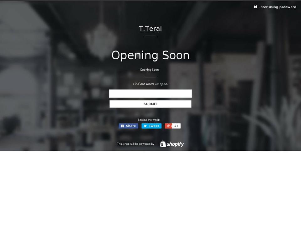 tterai.com — Shopify storefront screenshot