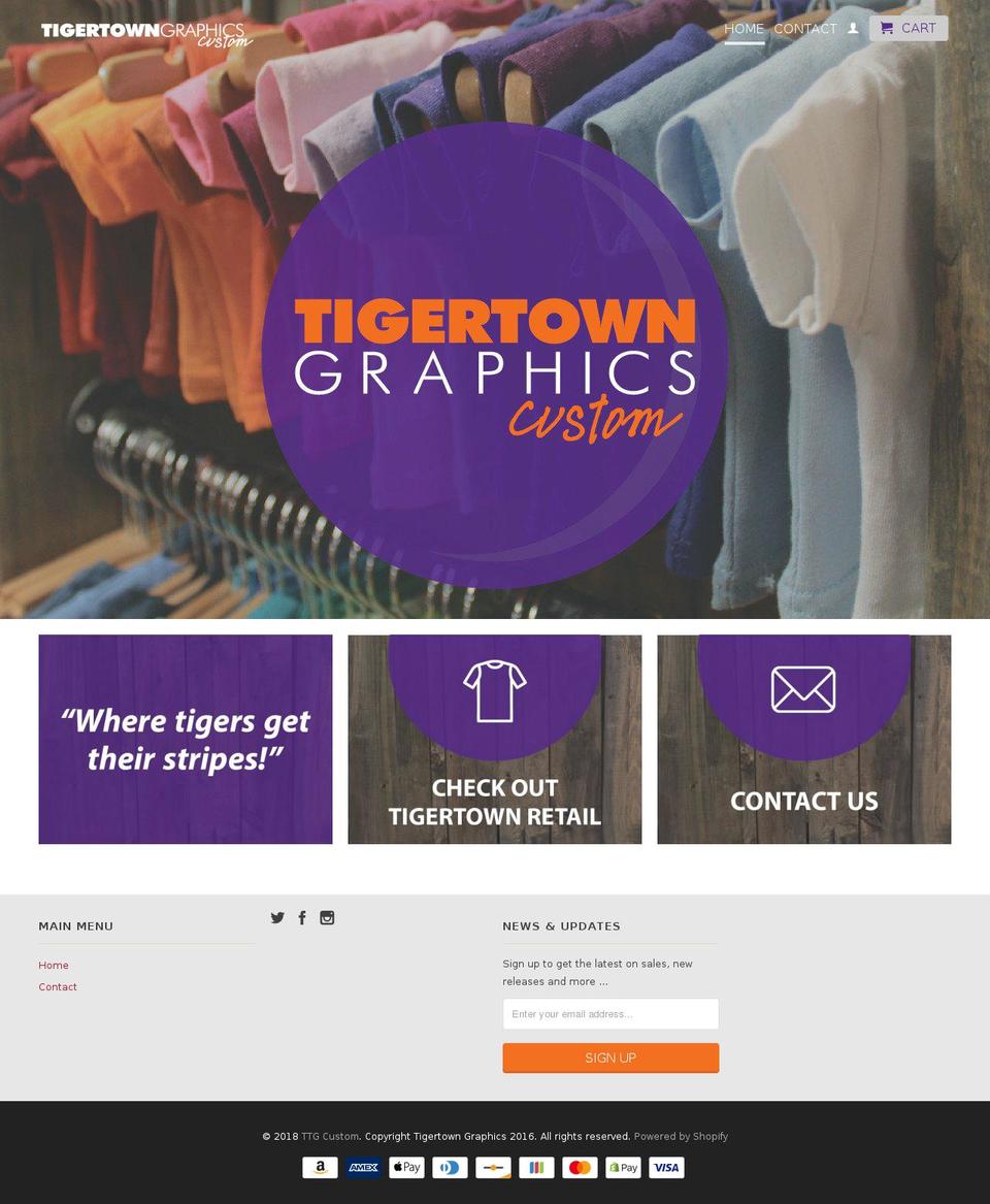 ttgcustom.com shopify website screenshot