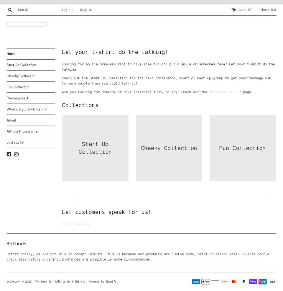 ttmtees.com shopify website screenshot