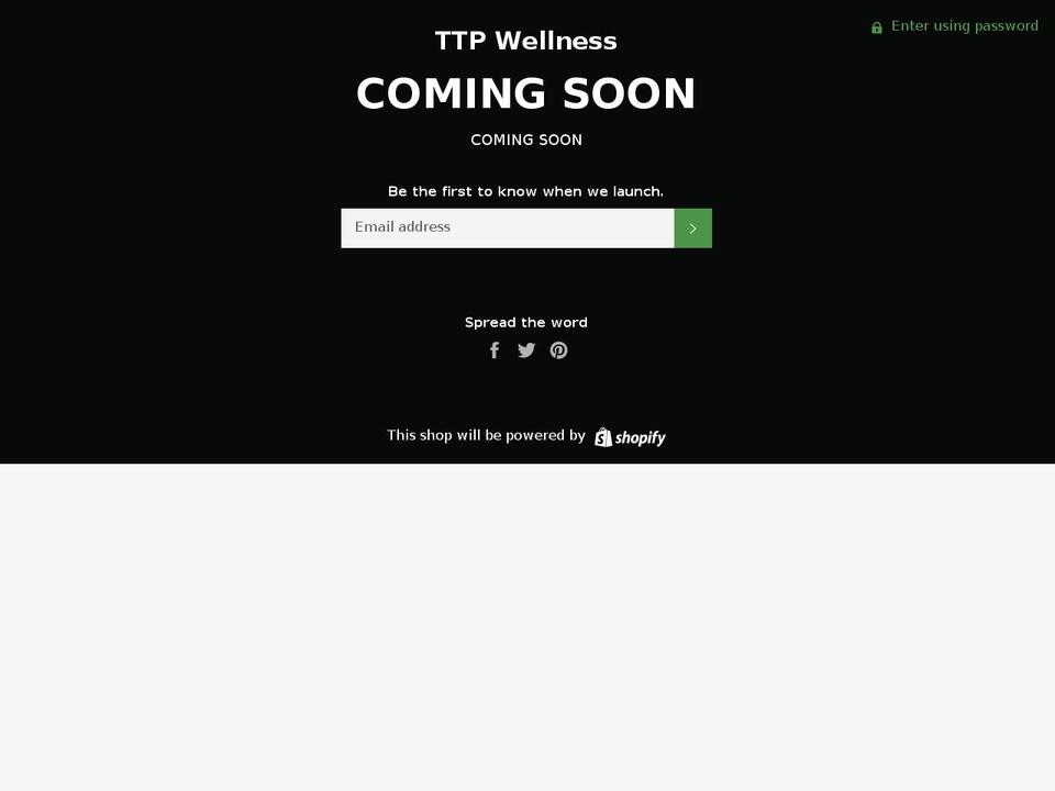 ttpwellness.com — Shopify storefront screenshot
