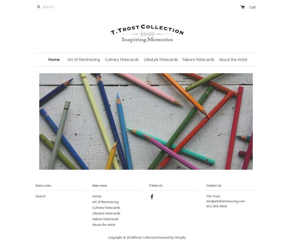 ttrostcollection.com — Shopify storefront screenshot