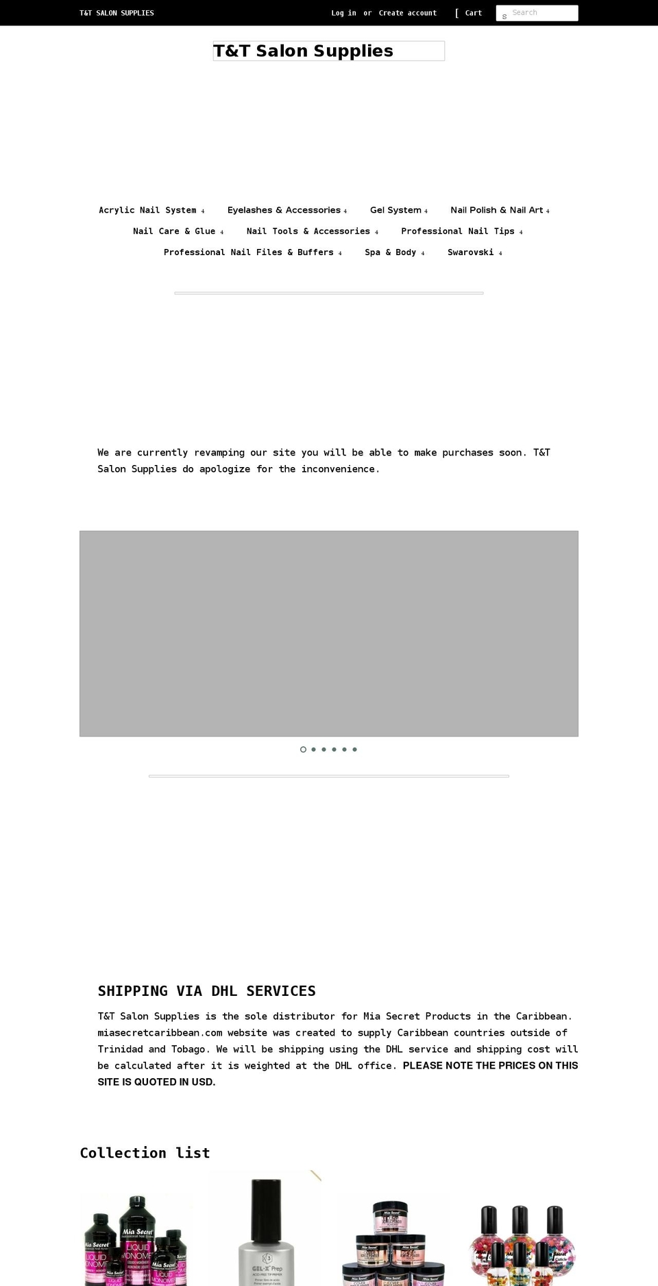 ttsalonsupplies.com shopify website screenshot