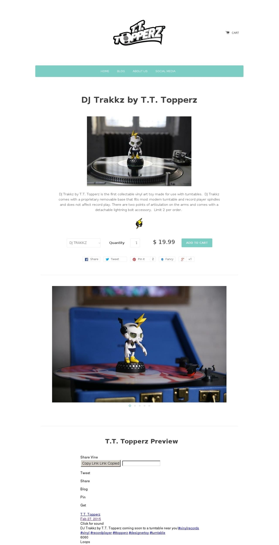 tttopperz.com — Shopify storefront screenshot