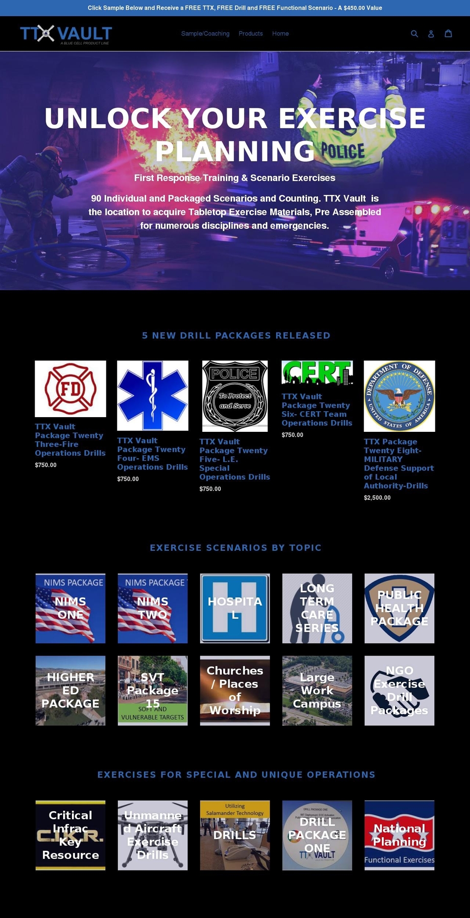 ttxvault.com shopify website screenshot