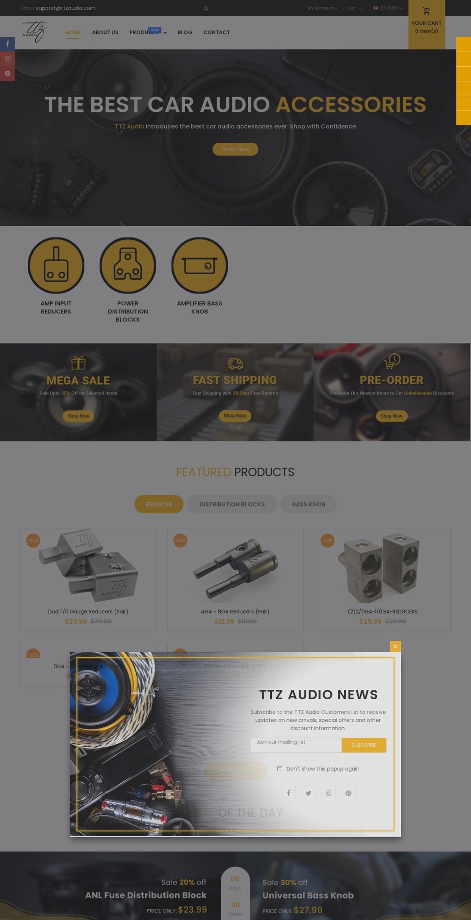 Ss-autoparts-home Shopify theme site example ttzaudio.com