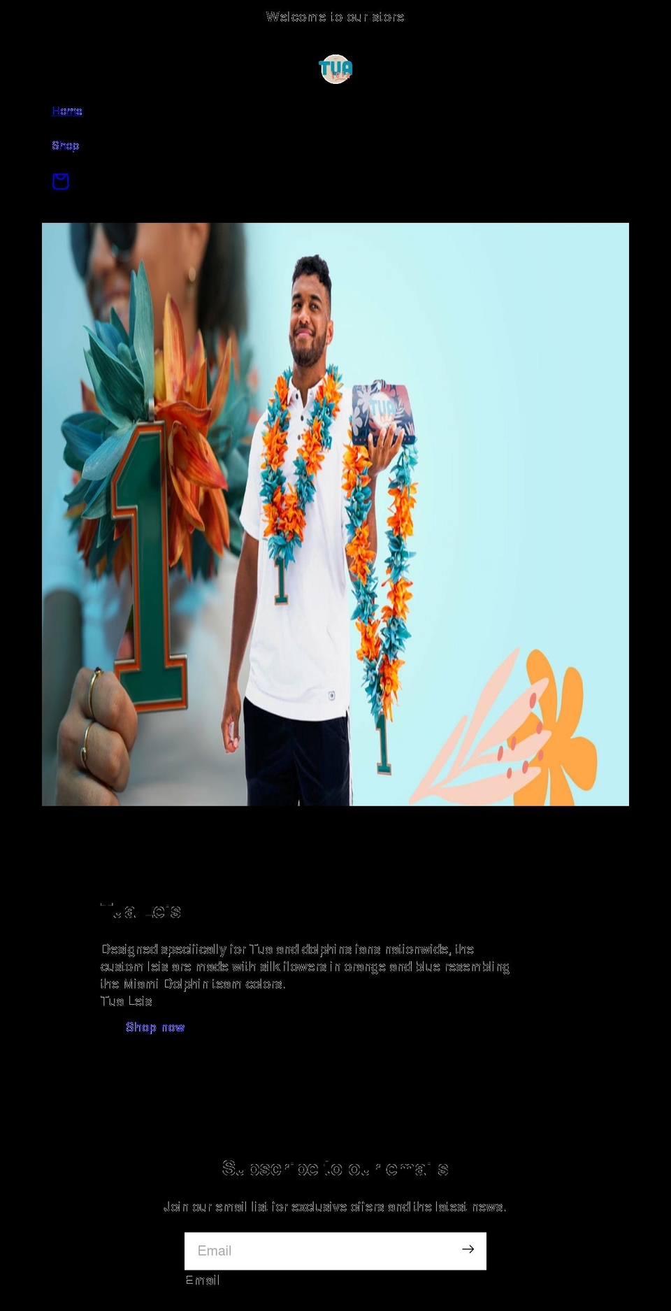 tualeis.com shopify website screenshot