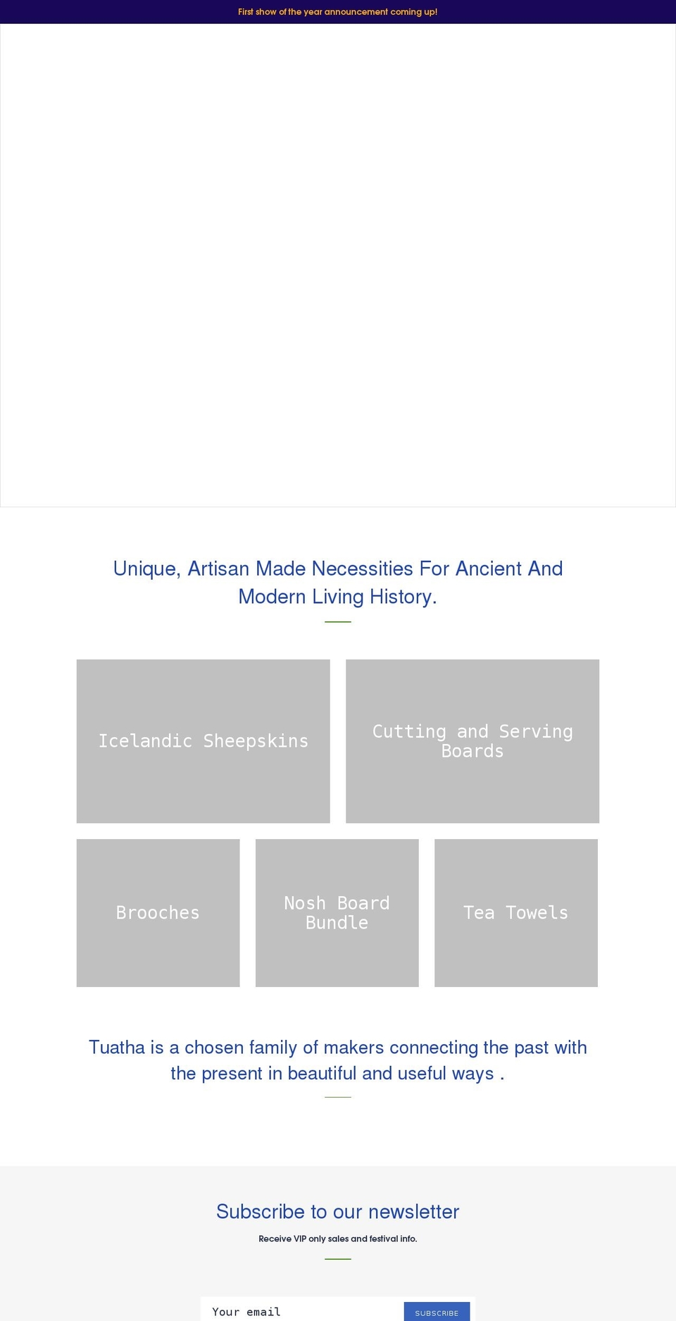 tuathacelt.com shopify website screenshot