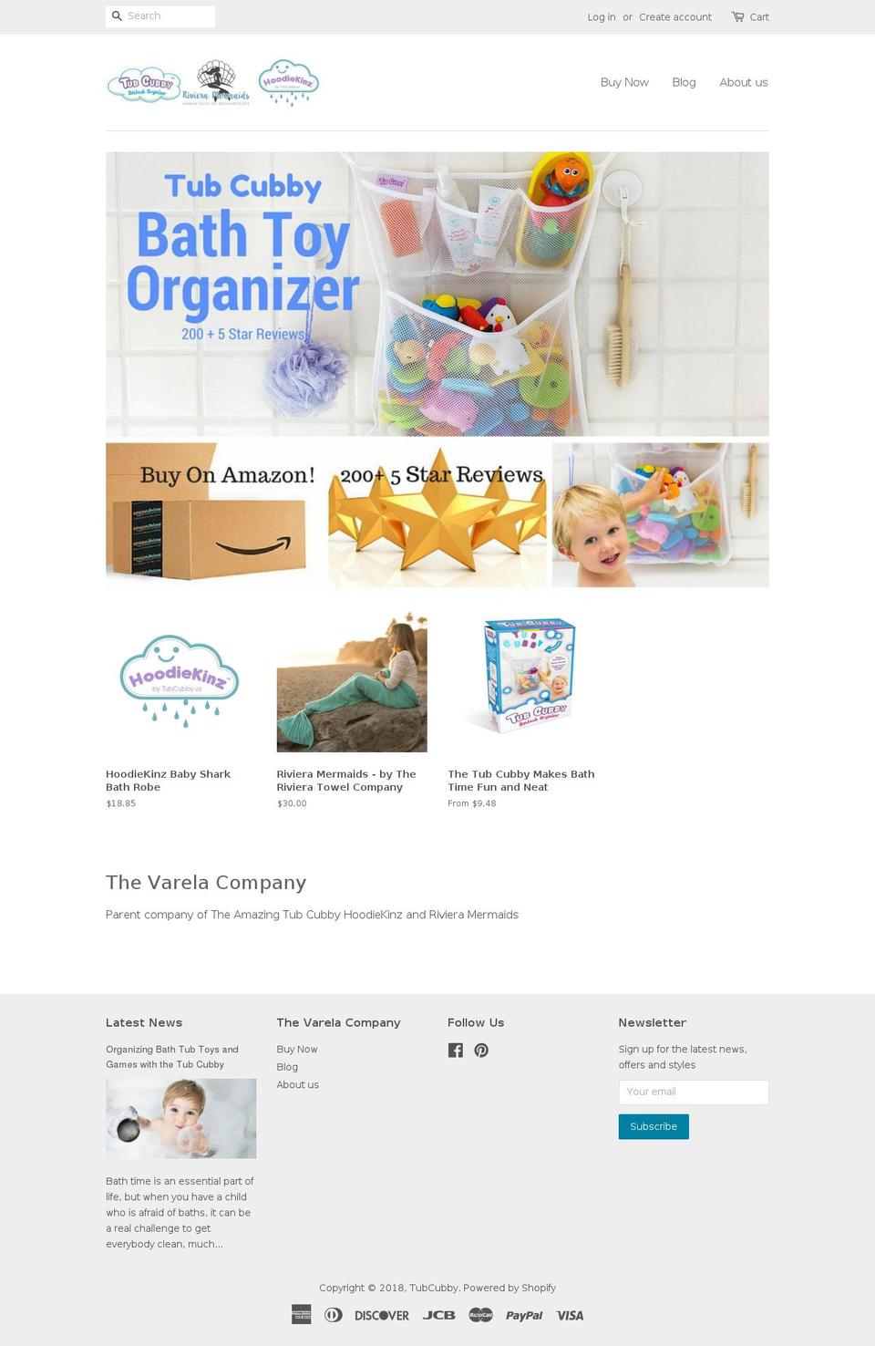 tubcubby.us shopify website screenshot