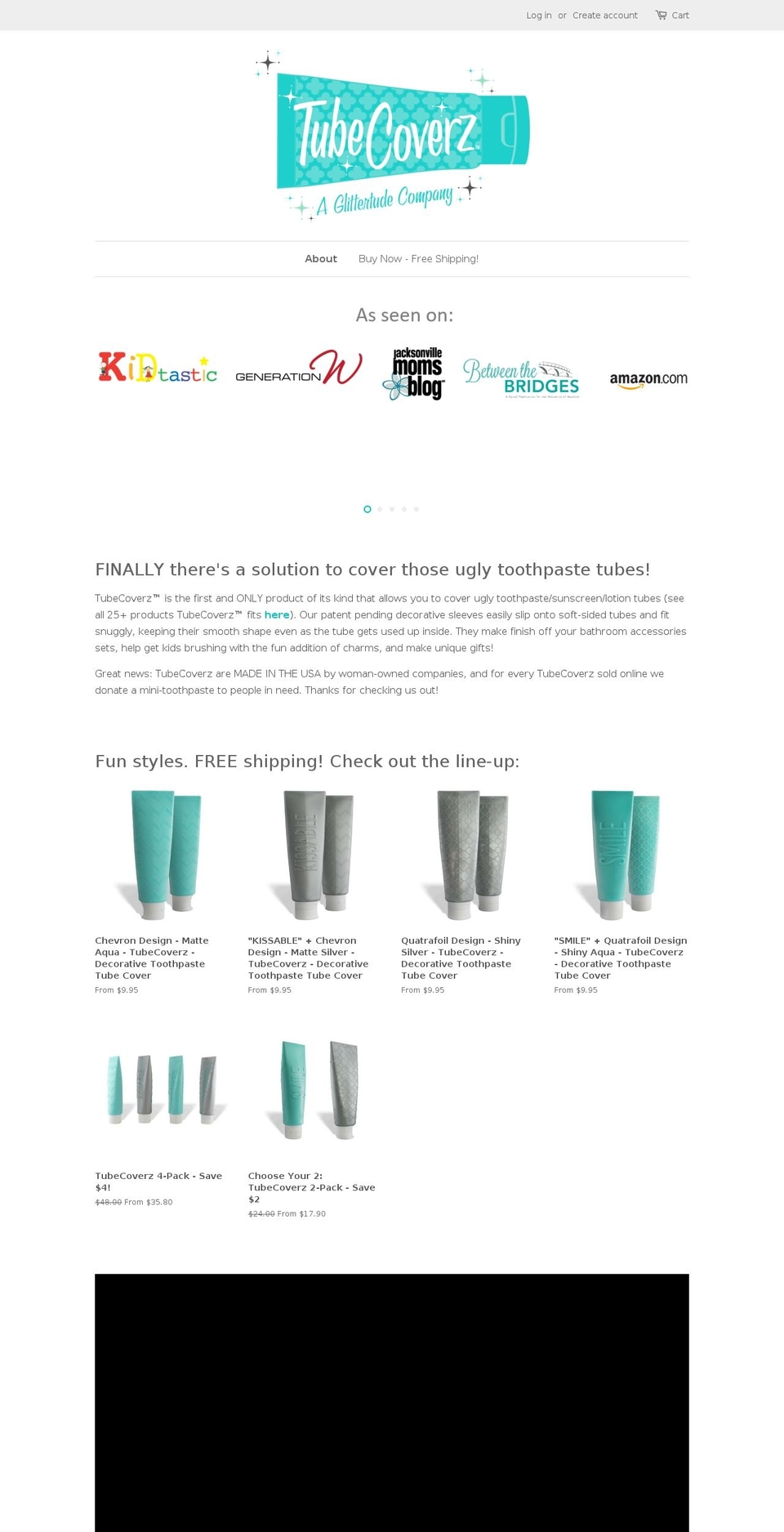 tubecoverz.com shopify website screenshot