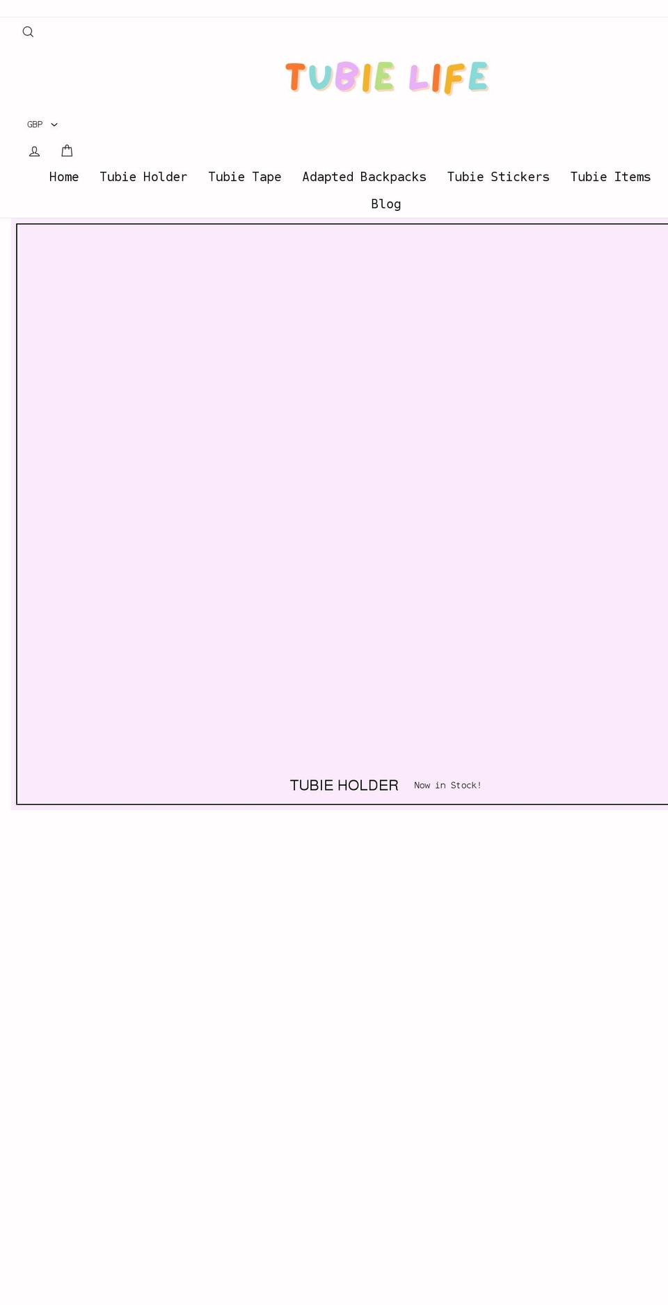 tubielife.co.uk shopify website screenshot
