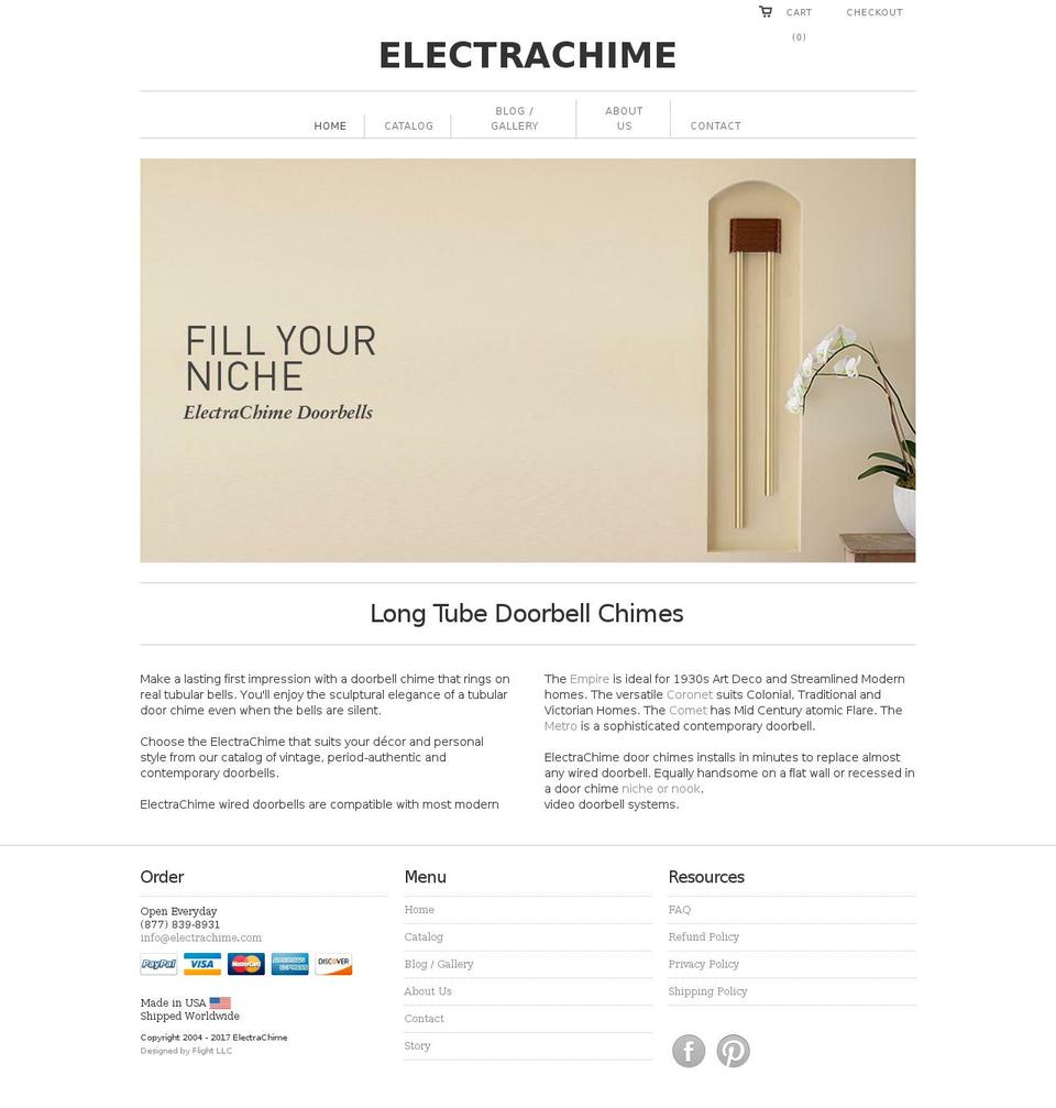 tubulardoorchimes.com — Shopify storefront screenshot