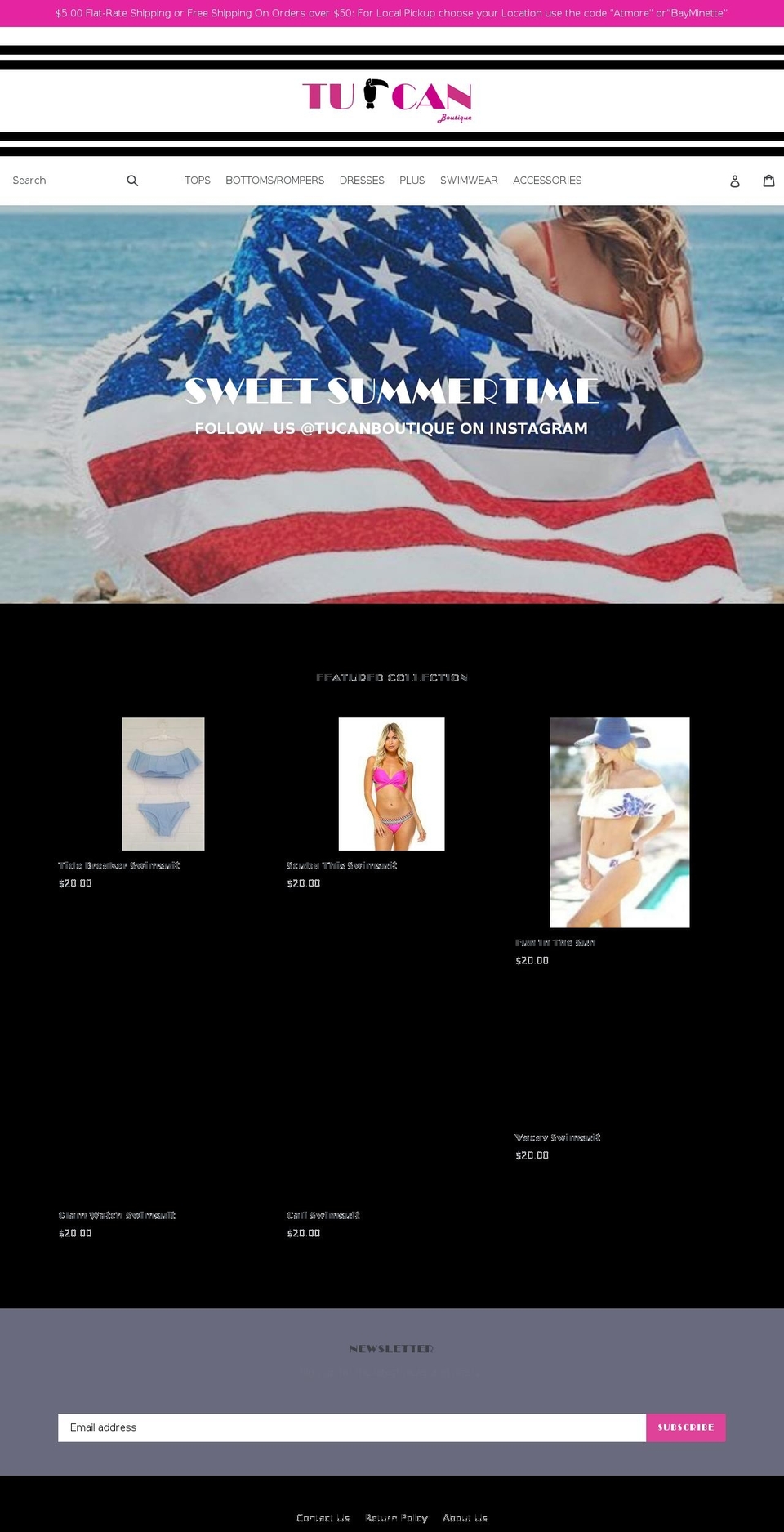 tucanboutique.com — Shopify storefront screenshot