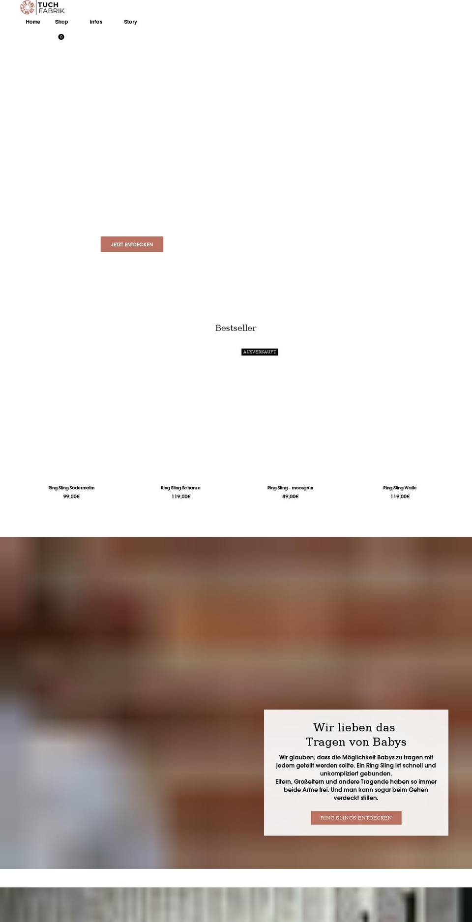 tuch-fabrik.com shopify website screenshot