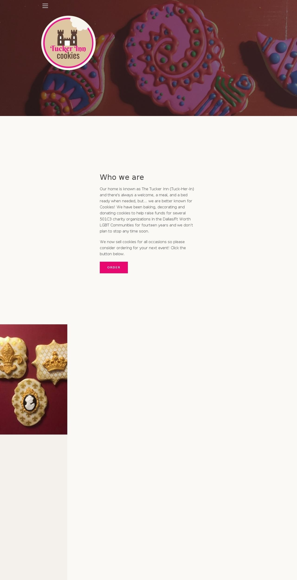 tuckerinncookies.com — Shopify storefront screenshot