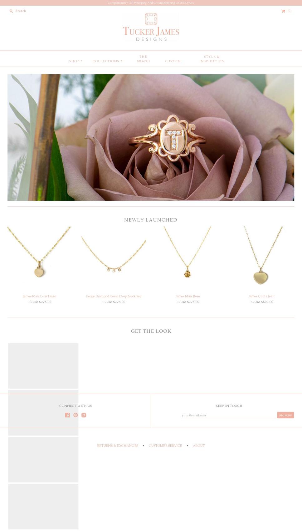 tuckerjamesdesigns.com shopify website screenshot