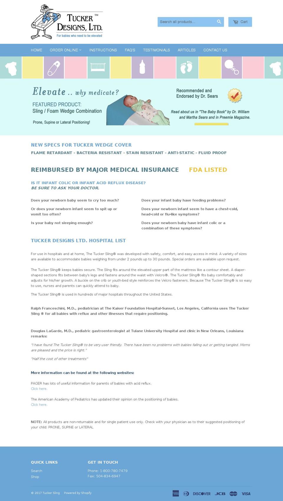 tuckersling.com shopify website screenshot