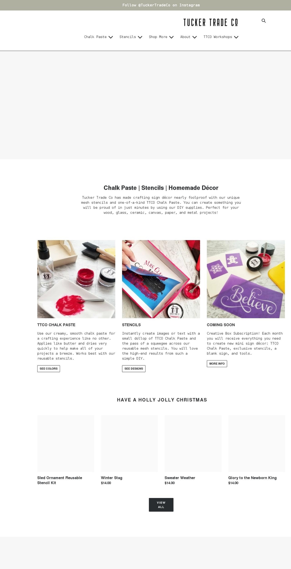 tuckertradeco.com shopify website screenshot