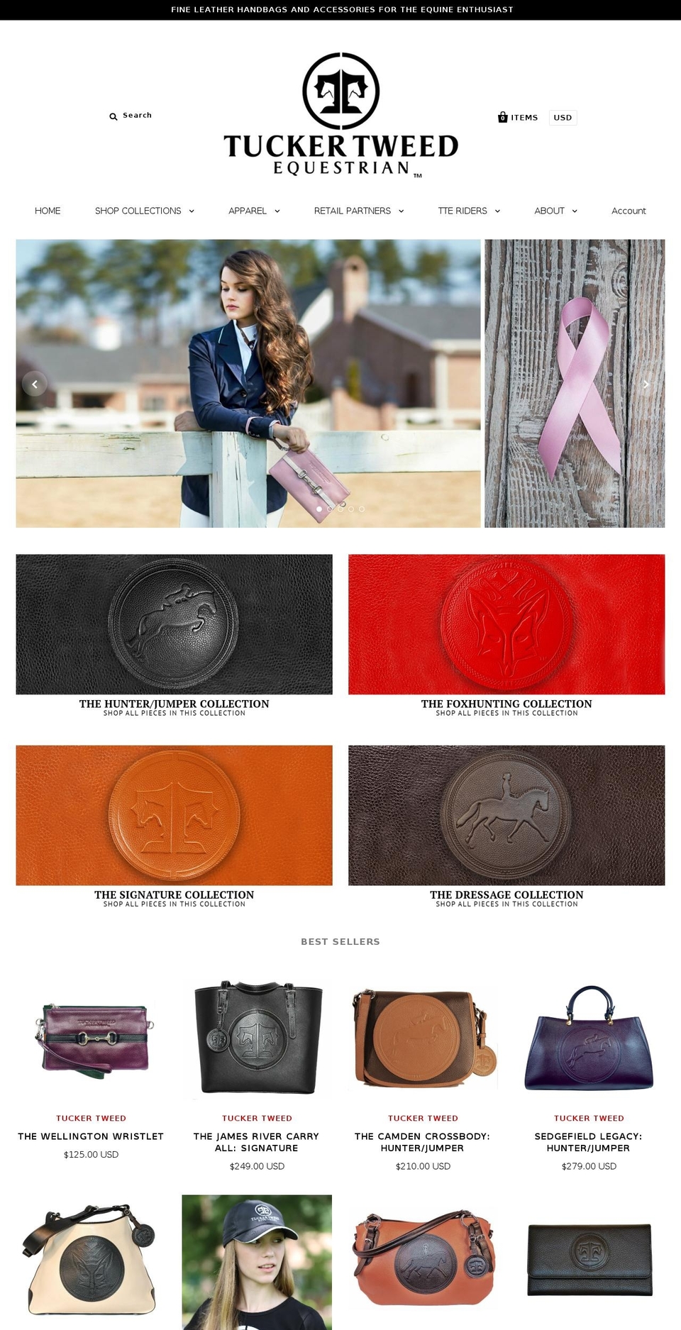 tuckertweedequestrian.com — Shopify storefront screenshot