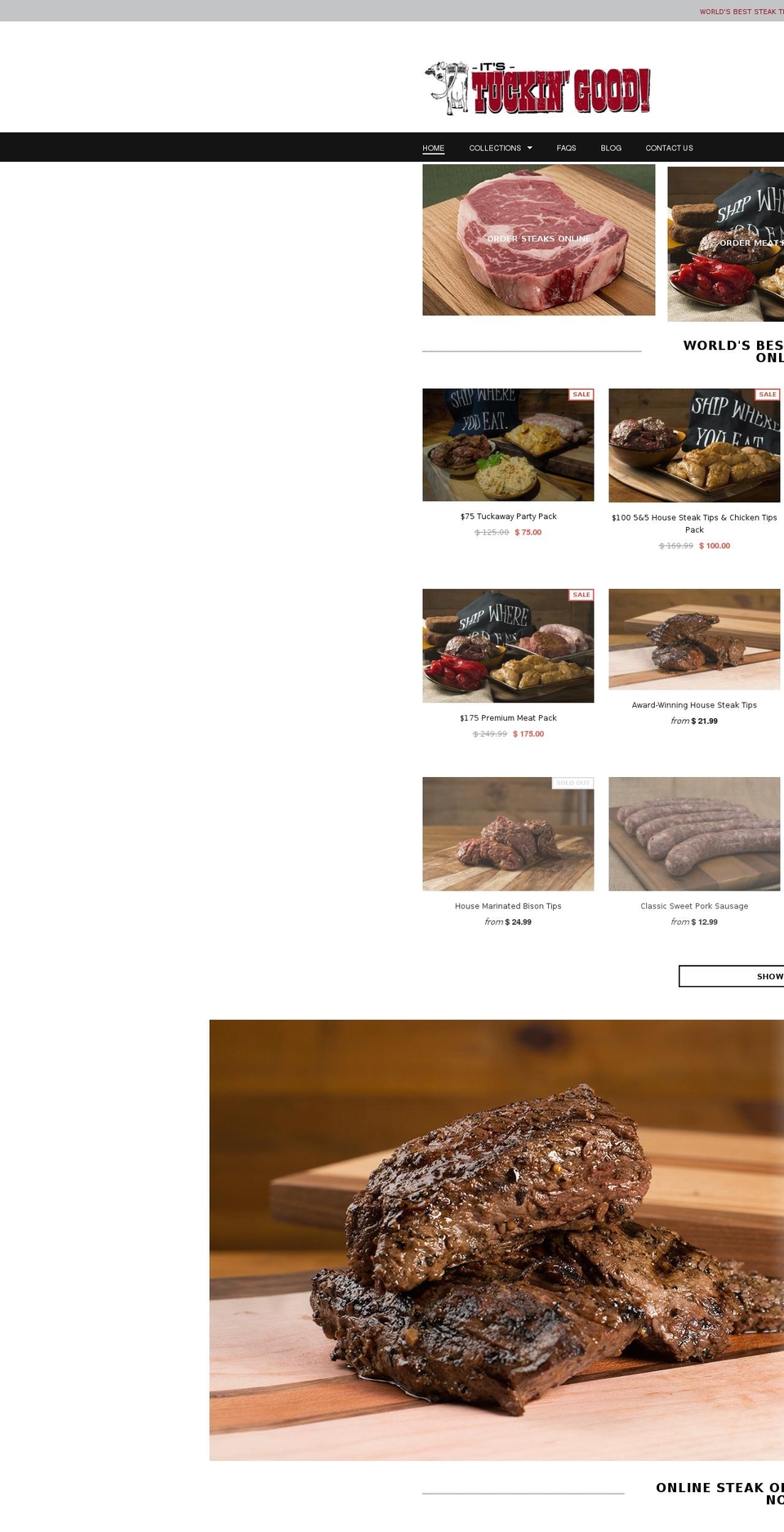 tuckinggood.com shopify website screenshot