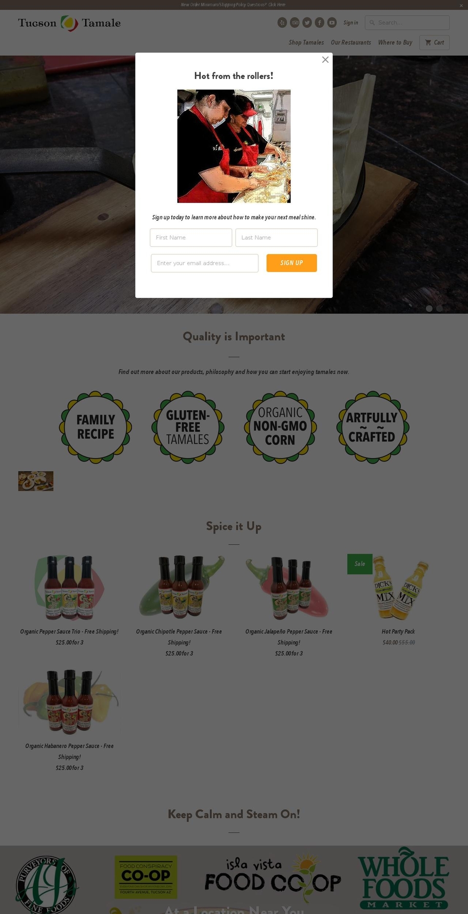 V1.81 Fixed Cart - Date Picker Fix Shopify theme site example tucsontamal.com