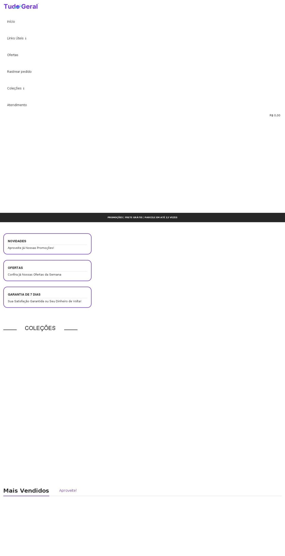 tudogeral.com.br shopify website screenshot