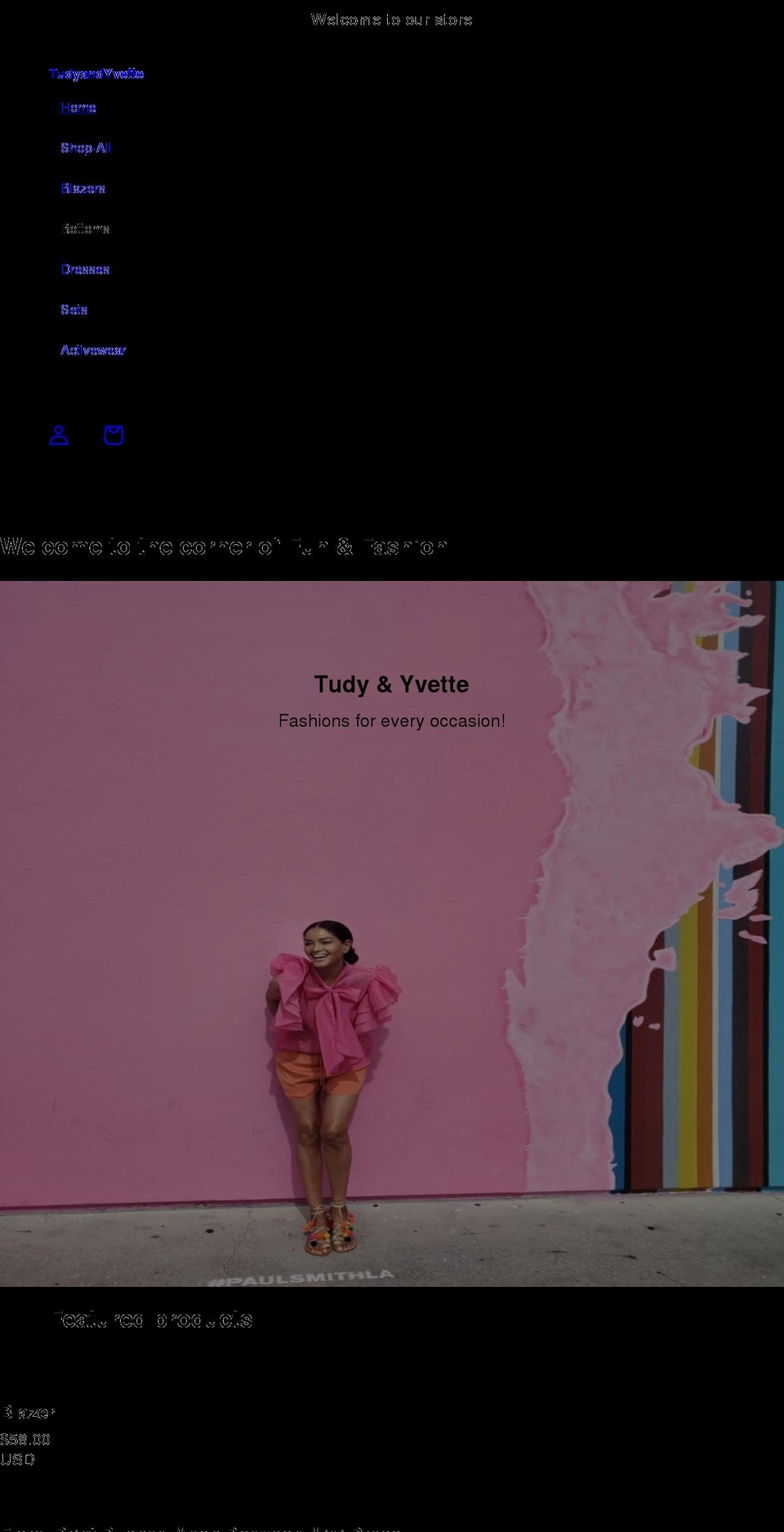 tudyandyvette.com shopify website screenshot