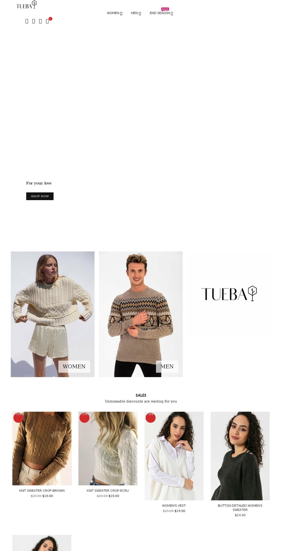 tuebaofficial.com shopify website screenshot