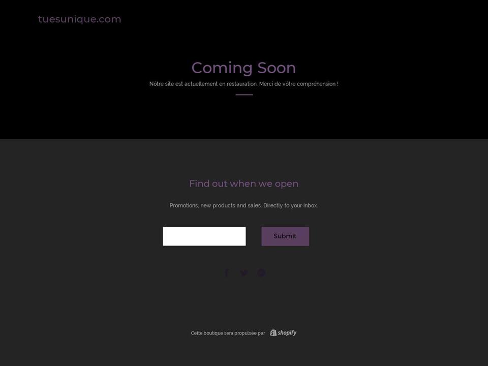 tuesunique.com — Shopify storefront screenshot
