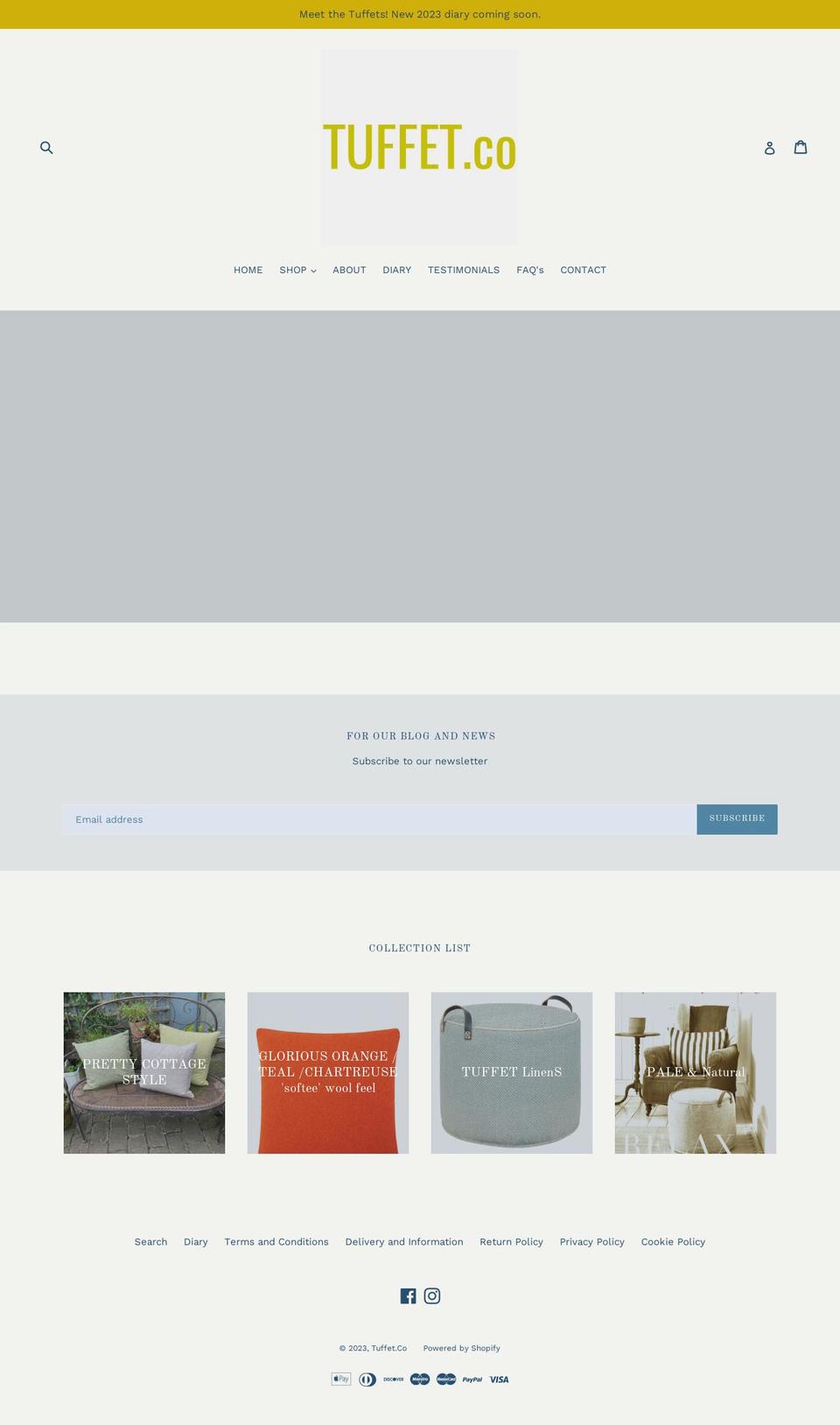 tuffet.co shopify website screenshot